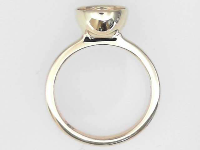 14K YELLOW GOLD POLISHED SHANK OVAL SOLITAIRE SETTING FOR A 3.02CT OVAL CENTER SIZE 6.5