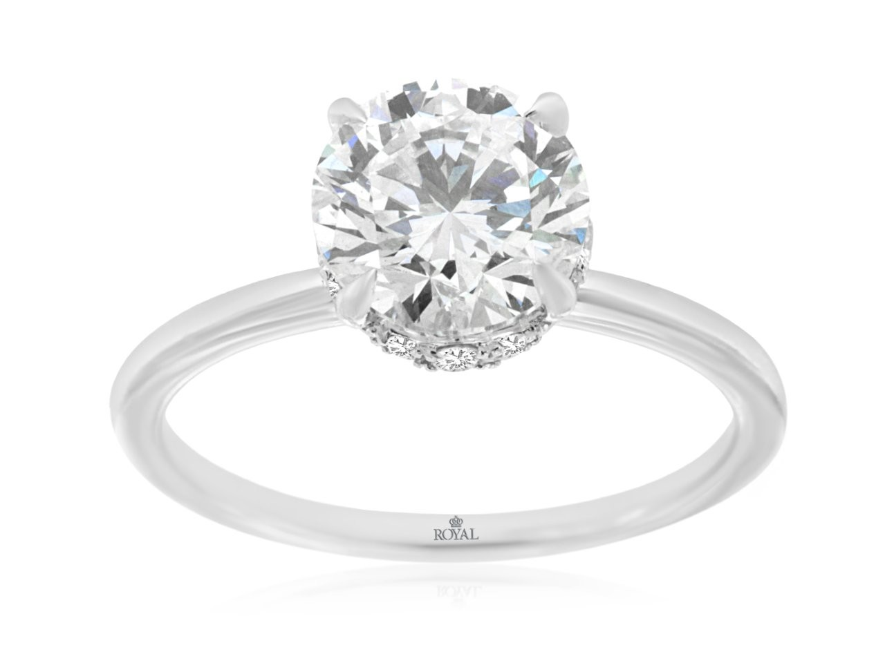 LABORATORY GROWN 14K WHITE GOLD 2.0CT ROUND BRILLIANT SI CLARITY & HI COLOR LABORATORY GROWN CENTER WITH .20CTTW ROUNDS SET IN THE HALO *THERE IS NO TRADE IN VALUE ON LABORATORY GROWN DIAMONDS *NON RETURNABLE