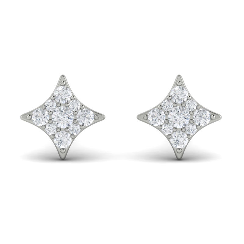 14K WHITE GOLD "LUCERA" POST EARRINGS WITH .29CTTW ROUND SI CLARITY & G COLOR DIAMONDS