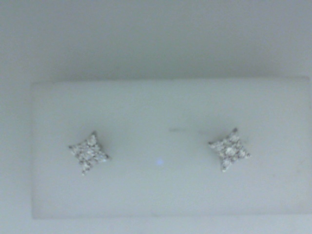 Diamond Cluster Star Stud Earrings