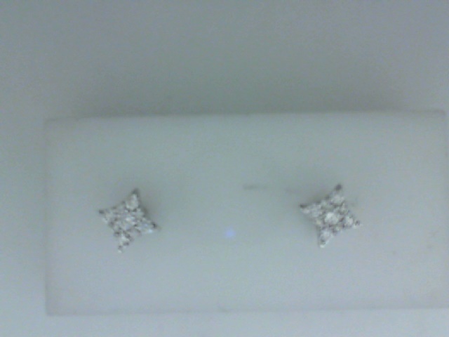 14K WHITE GOLD "LUCERA" POST EARRINGS WITH .29CTTW ROUND SI CLARITY & G COLOR DIAMONDS