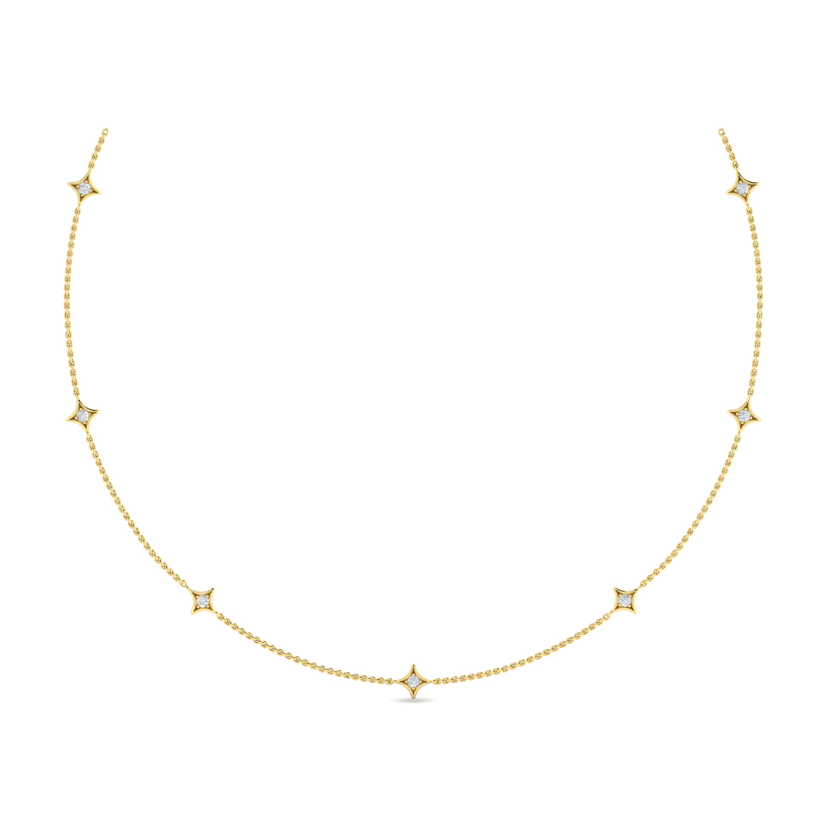 Multi Diamond Vlora Star Necklace