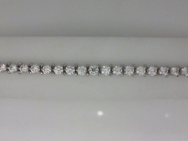 14K WHITE GOLD IN LINE BRACELET WITH 7.00CTTW ROUND VS2/SI1 CLARITY & HI COLOR DIAMONDS SET IN THREE PRONG BASKET SETTINGS