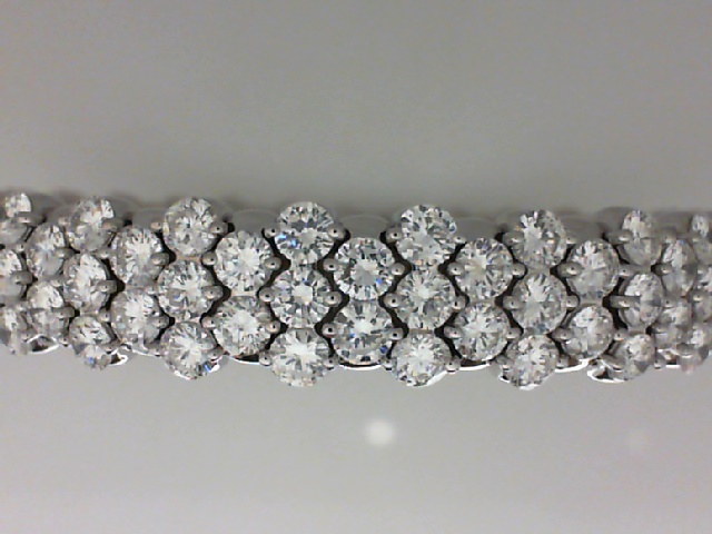 18K WHITE GOLD TRIPLE ROW 