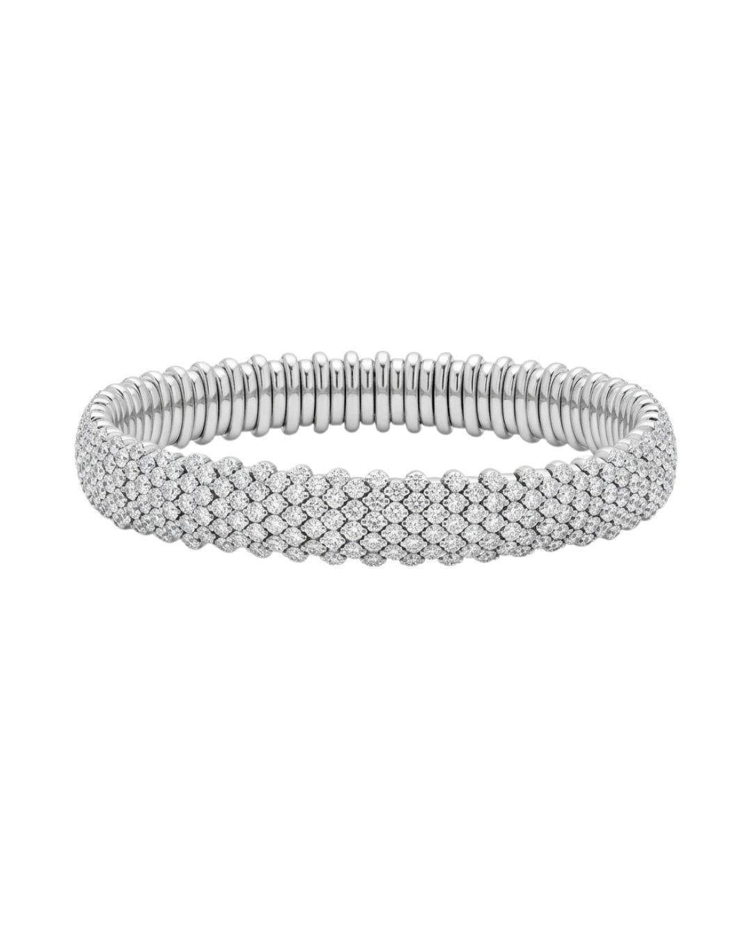 18K WHITE GOLD "EVERLASTING"  BRACELET WITH 10.23CTTW ROUND VS CLARITY & FG COLOR DIAMONDS