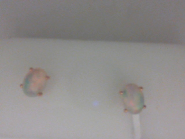 14K ROSE GOLD 1.00CTTW OVAL OPAL STUD EARRINGS
