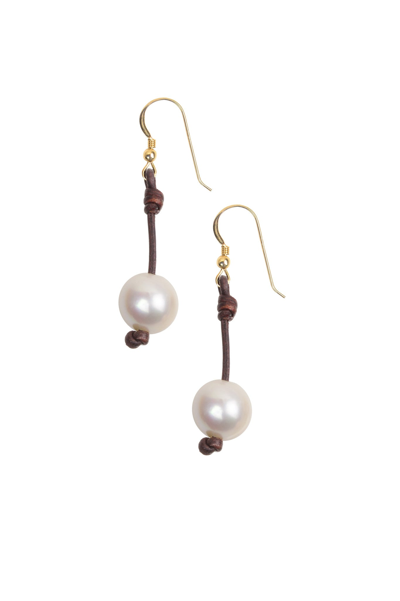 VINCENT PEACH LARGE SEAPLICITY 14MM FRESHWATER PEARL 1" DROP EARRINGS ON STERLING SILVER WIRES