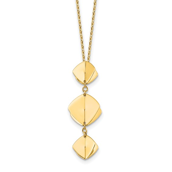 14K YELLOW GOLD 16+2