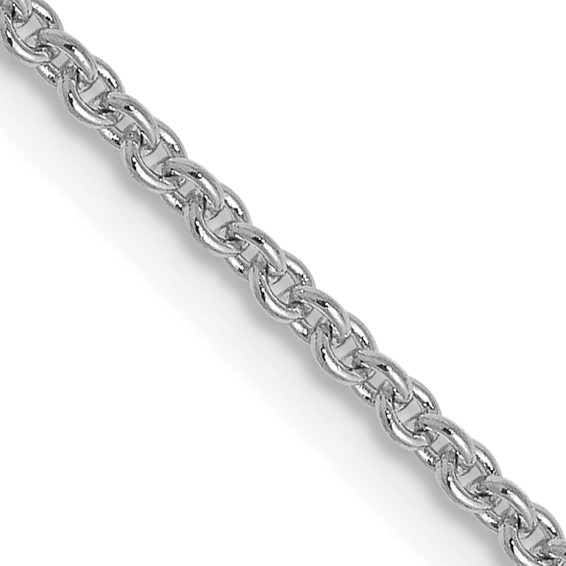 14K WHITE GOLD 1.4MM POLISHED CABLE CHAIN WITH A LOBSTER CLASP