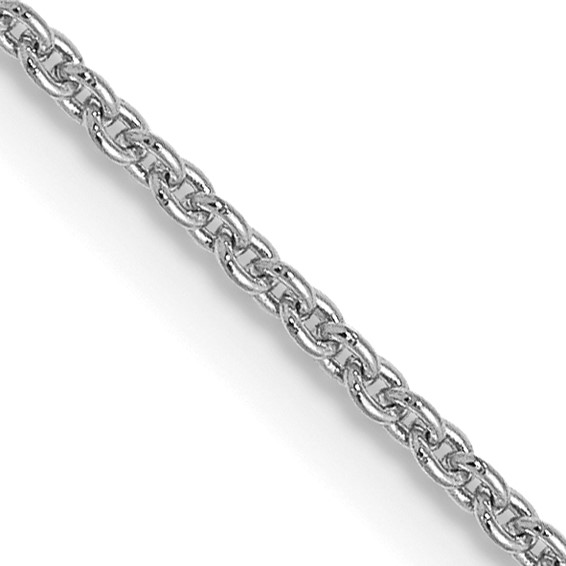 14K WHITE GOLD 1.1MM ROUND CABLE CHAIN WITH A LOBSTER CLASP