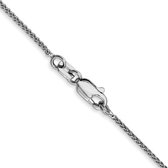 14K WHITE GOLD 1MM SPIGA CHAIN WITH A LOBSTER CLASP
