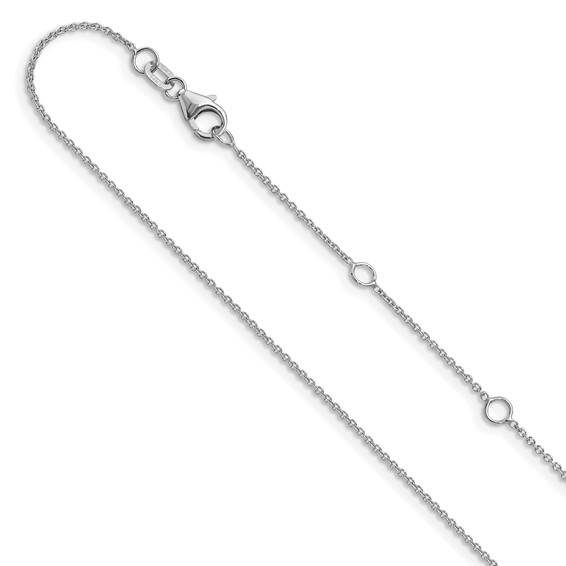 14K WHITE GOLD 16+2
