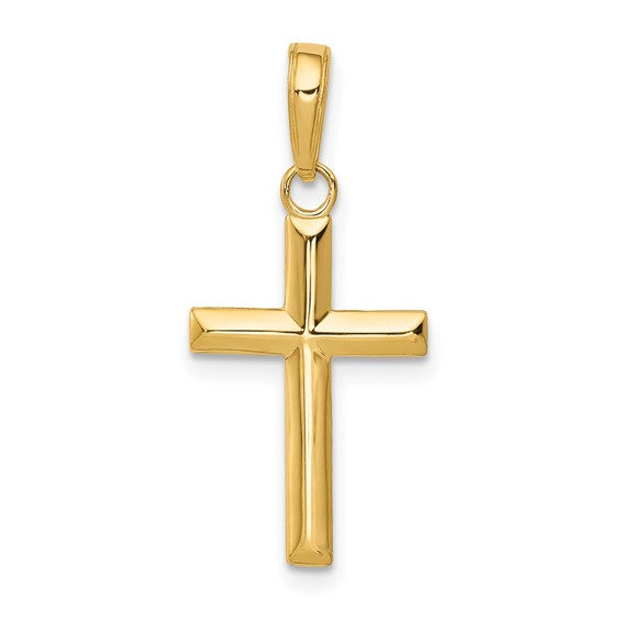 14K YELLOW GOLD SMALL CROSS PENDANT