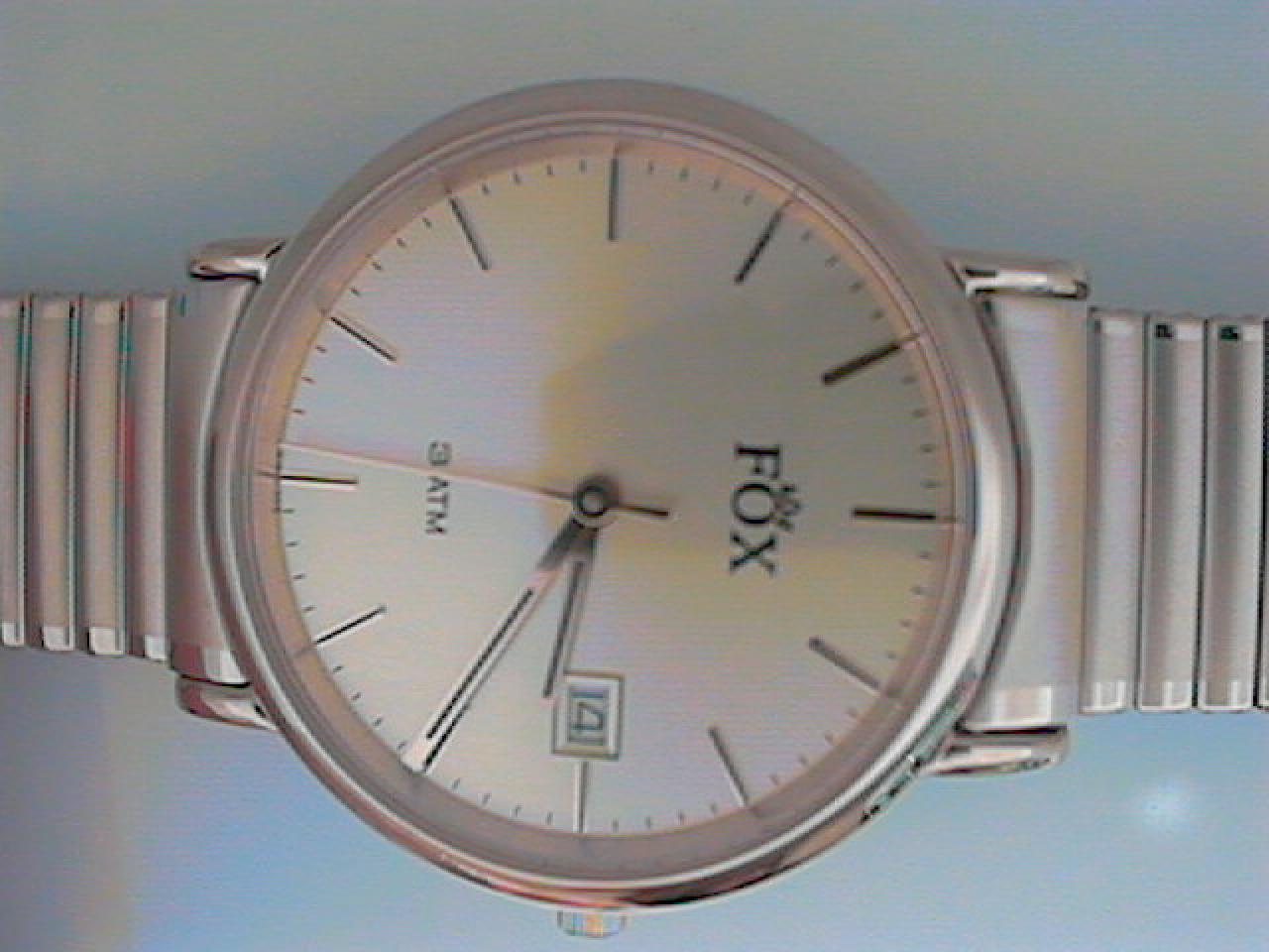 GENTS YELLOW ROUND STICK DIAL FOX WATCH WITH AN EXPANSION BAND