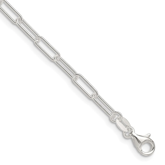 18" STERLING SILVER 3.1MM PAPERCLIP NECKALCE WITH A LOBSTER CLASP