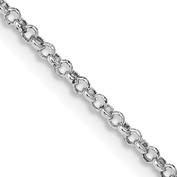 24" STERLING SILVER (RHODIUM PLATED) 1.5MM CABLE CHAIN WITH A SPRING CLASP