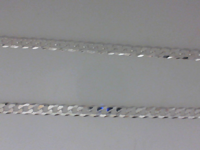 STERLING SILVER 22" 3.2MM BEVELED CURB CHAIN