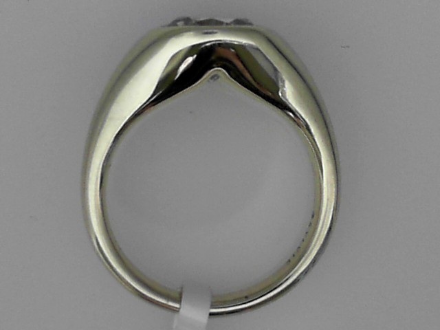 SILVER SAMPLE POLISHED SHANK BEZEL SETTING FOR A 2CT ROUND CENTER