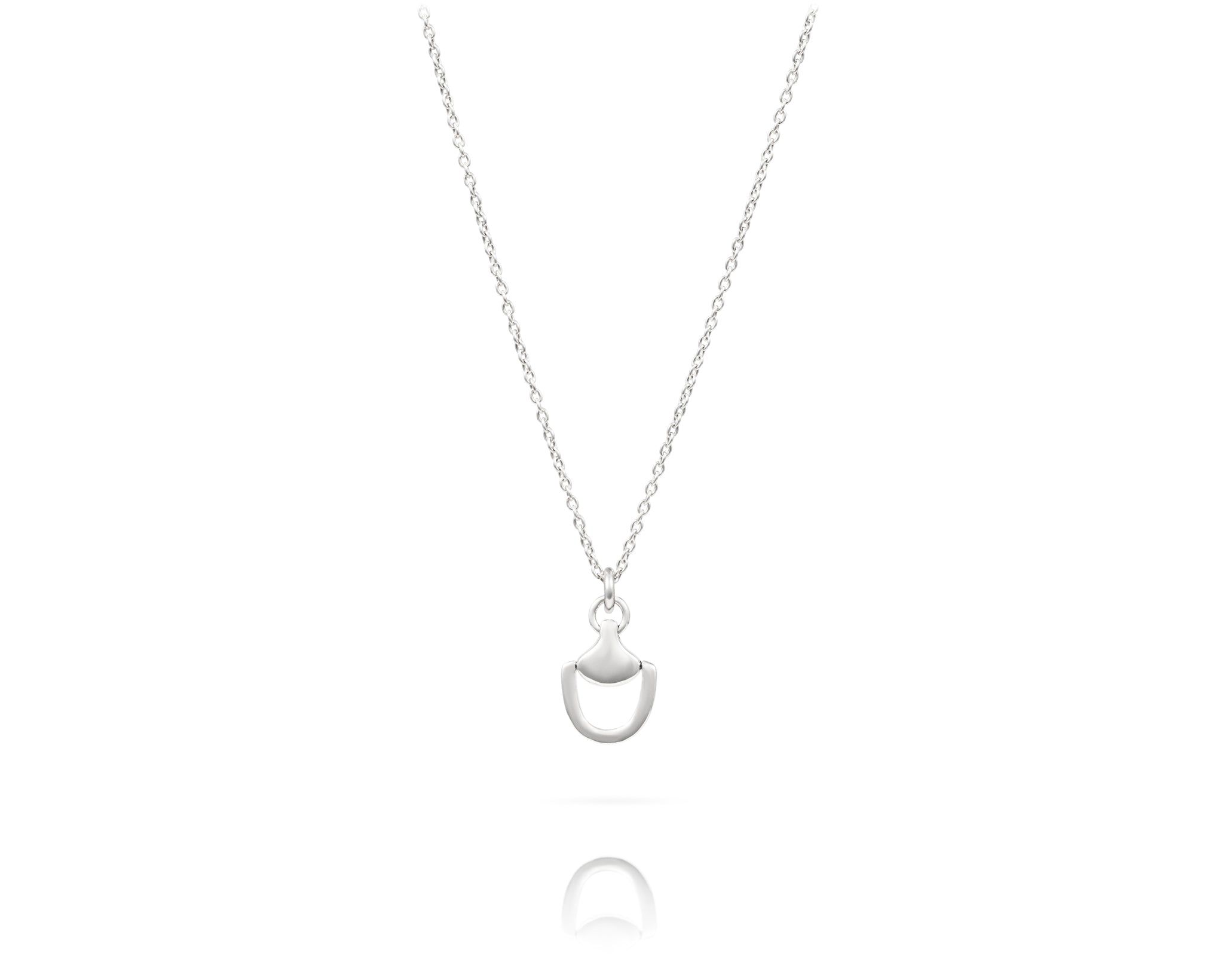 VINCENT PEACH STERLING SILVER CHURCHILL PENDANT ON AN 18