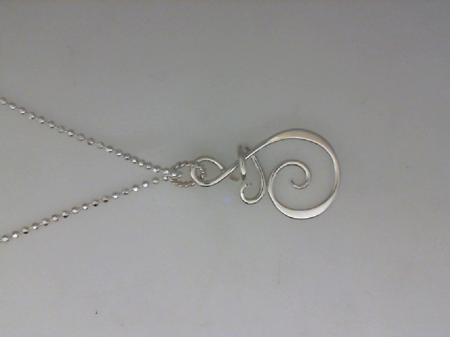 SARATOGA JEWELS STERLING SILVER TENDRIL ABSTRACTS FRIENDS NECKLACE ON AN 18