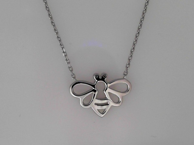 STERLING SILVER BEE NECKLACE ON A 16/18