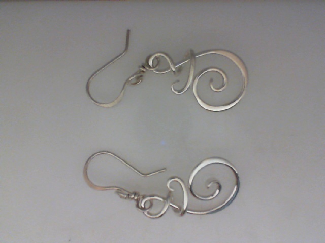 SARATOGA JEWELS STERLING SILVER TENDRIL ABSTRACTS FRIENDS EARRINGS ON WIRES