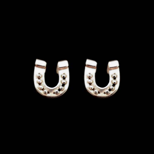 JANE HEART STERLING SILVER HORSESHOE EARRINGS