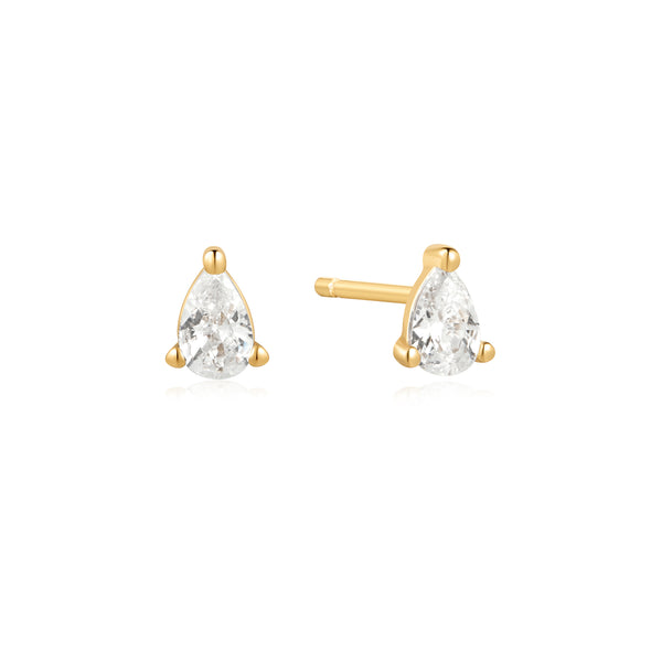 ANIA HAIE 14K GOLD PLATED ON STERLING SILVER PEAR STUDS
