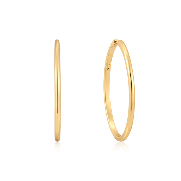 ANIA HAIE 14K GOLD PLATED ON STERLING SILVER OVERSIZED HOOP EARRINGS