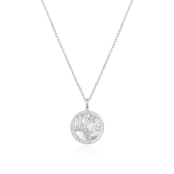 ANIA HAIE STERLING SILVER SHINY SUN STAR NECKALCE
