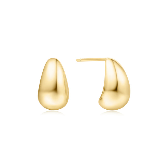 ANIA HAIE 14K GOLD PLATED ON STERLING SILVER GOLD SMALL DOME EARRINGS