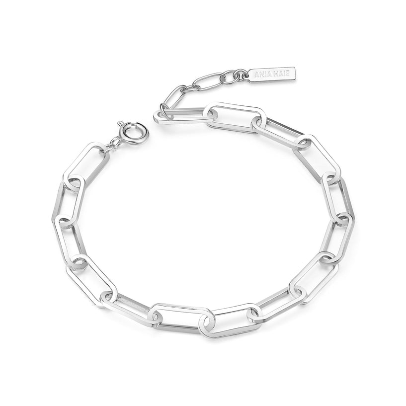 ANIA HAIE STERLING SILVER BOLD CHUNKY CHAIN BRACELET