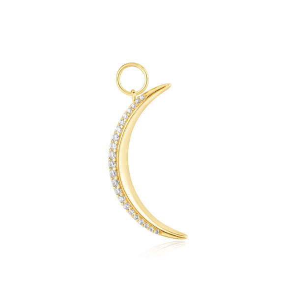 ANIA HAIE 14K GOLD PLATED ON STERLING SILVER MOON PAVE CHARM