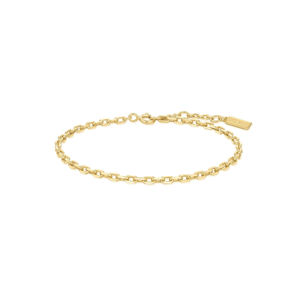 ANIA HAIE 14K GOLD PLATED ON STERLING SILVER GOLD PAPER CLIP CHAIN BRACELET
