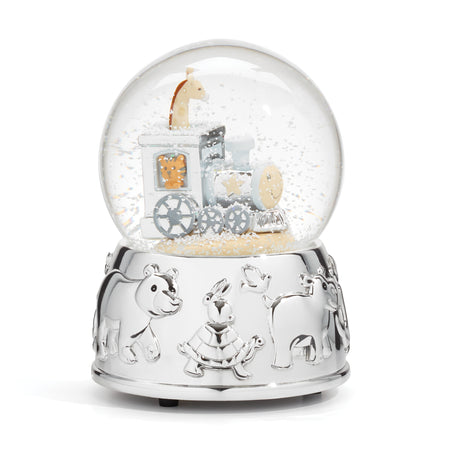ANIMAL TRAIN SILVER PLATE WATER GLOBE