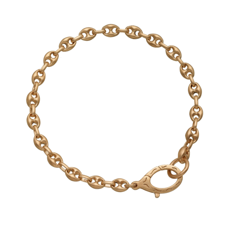 MARCO DAL MASO MARINE LINK BRACELET SILVER WITH 18K YELLOW GOLD PLATING