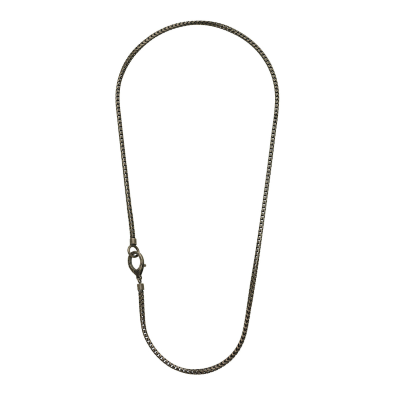 MARCO DAL MASO 57CM MESH OXIDIZED SILVER NECKLACE