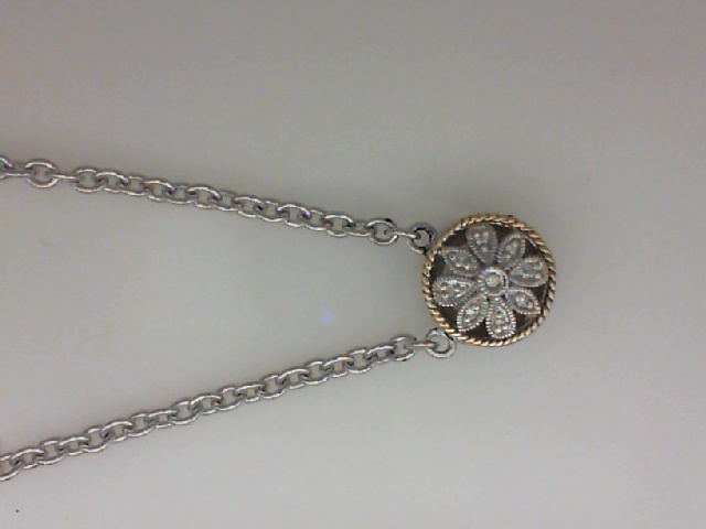 18K/Silver Diamond Pendant