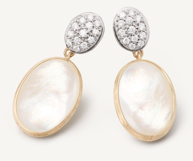 18k Two Tone Earrings