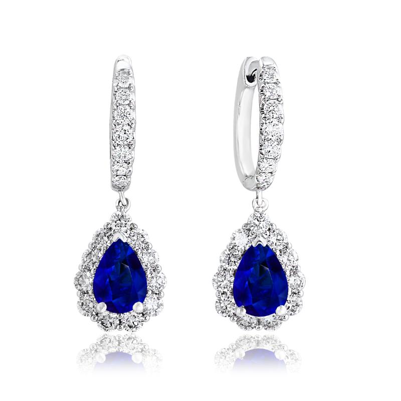 18k White Gold Dangle Earrings