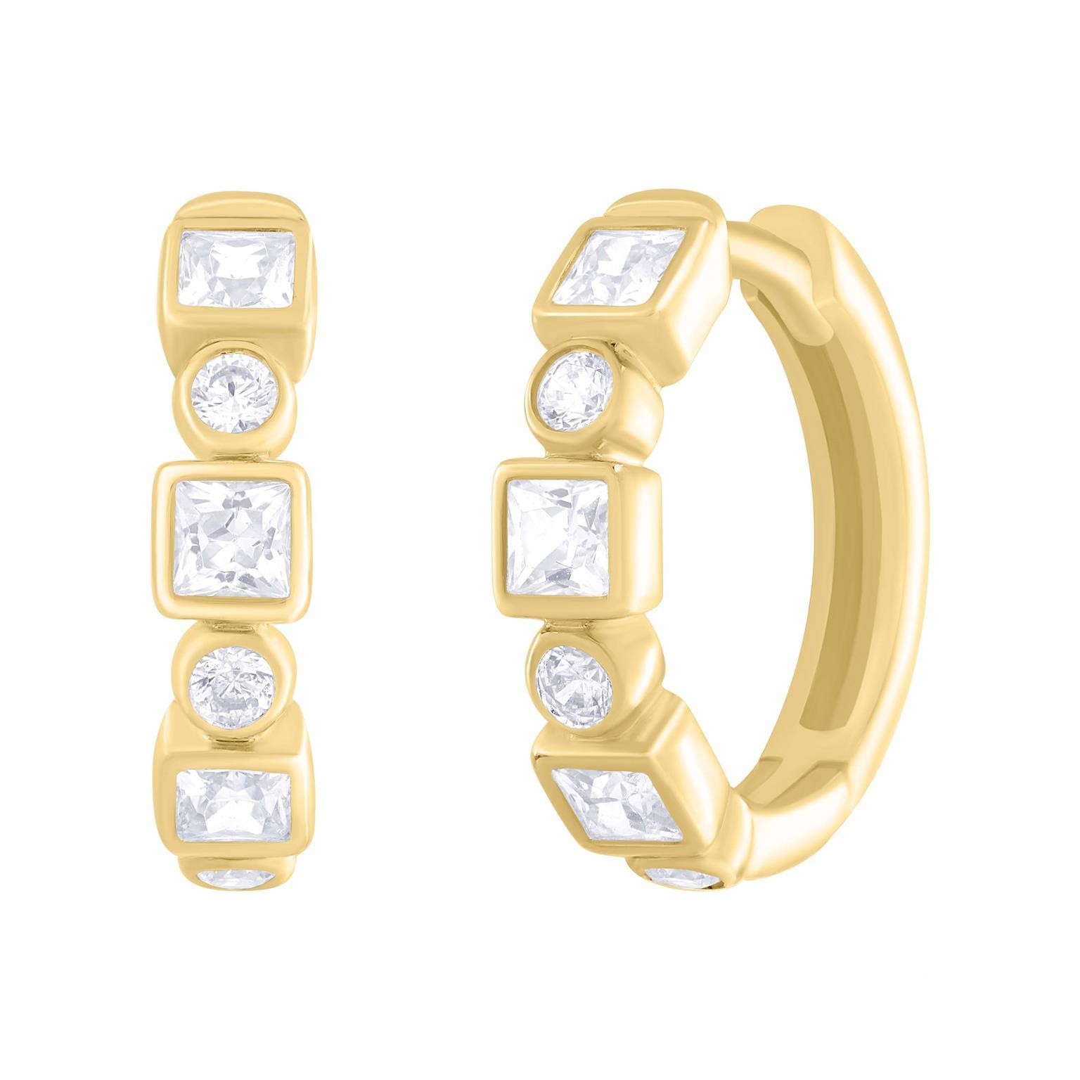14k Yellow Gold Diamond Earrings