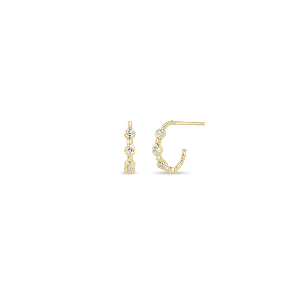 14k Yellow Gold Diamond Earrings