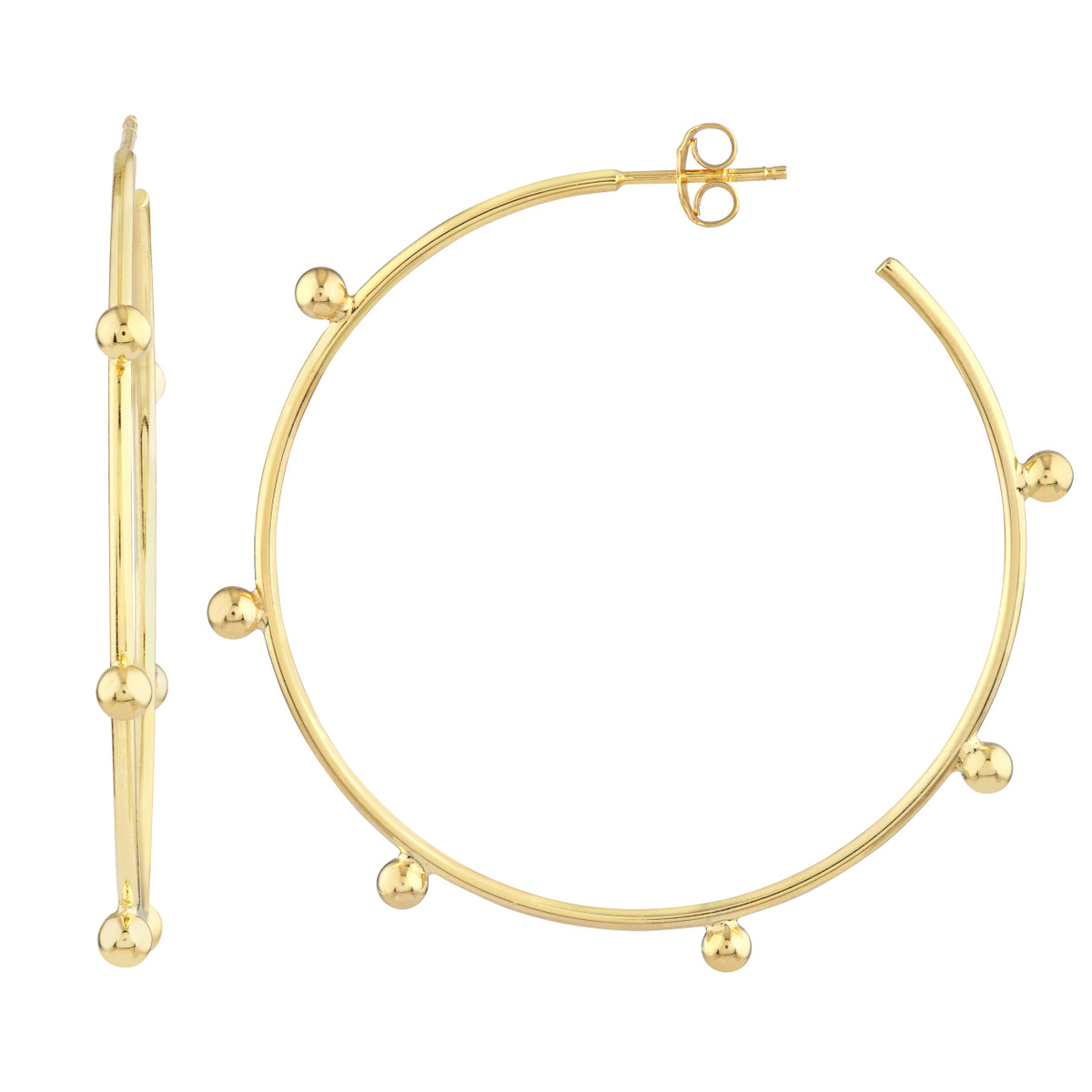 14k Yellow Gold Hoop Earrings