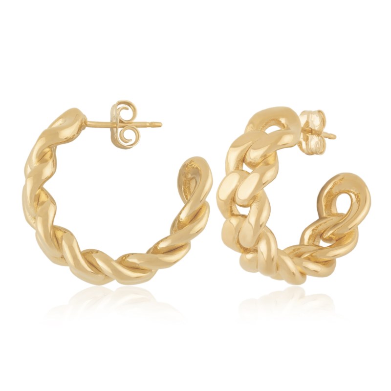 14k Yellow Gold Hoop Earrings
