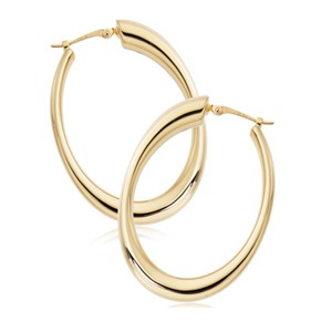 14k Yellow Gold Hoop Earrings