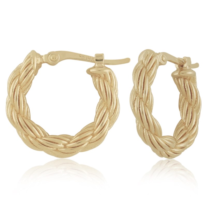 14k Yellow Gold Hoop Earrings