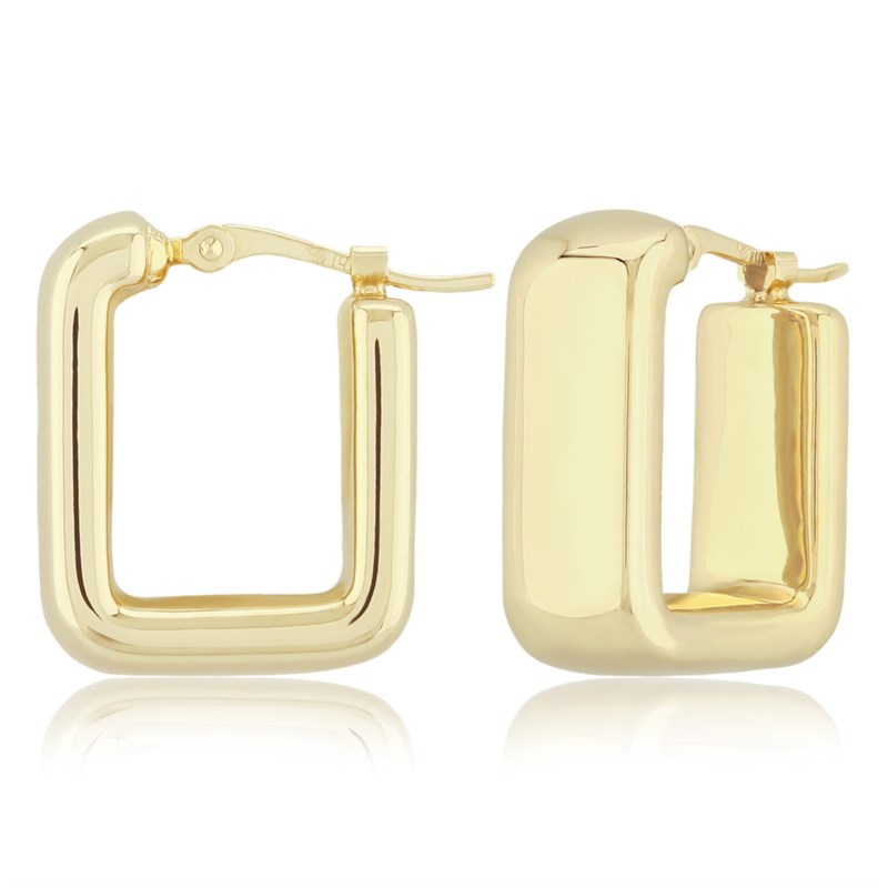 14k Yellow Gold Hoop Earrings