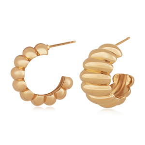 14k Yellow Gold Hoop Earrings