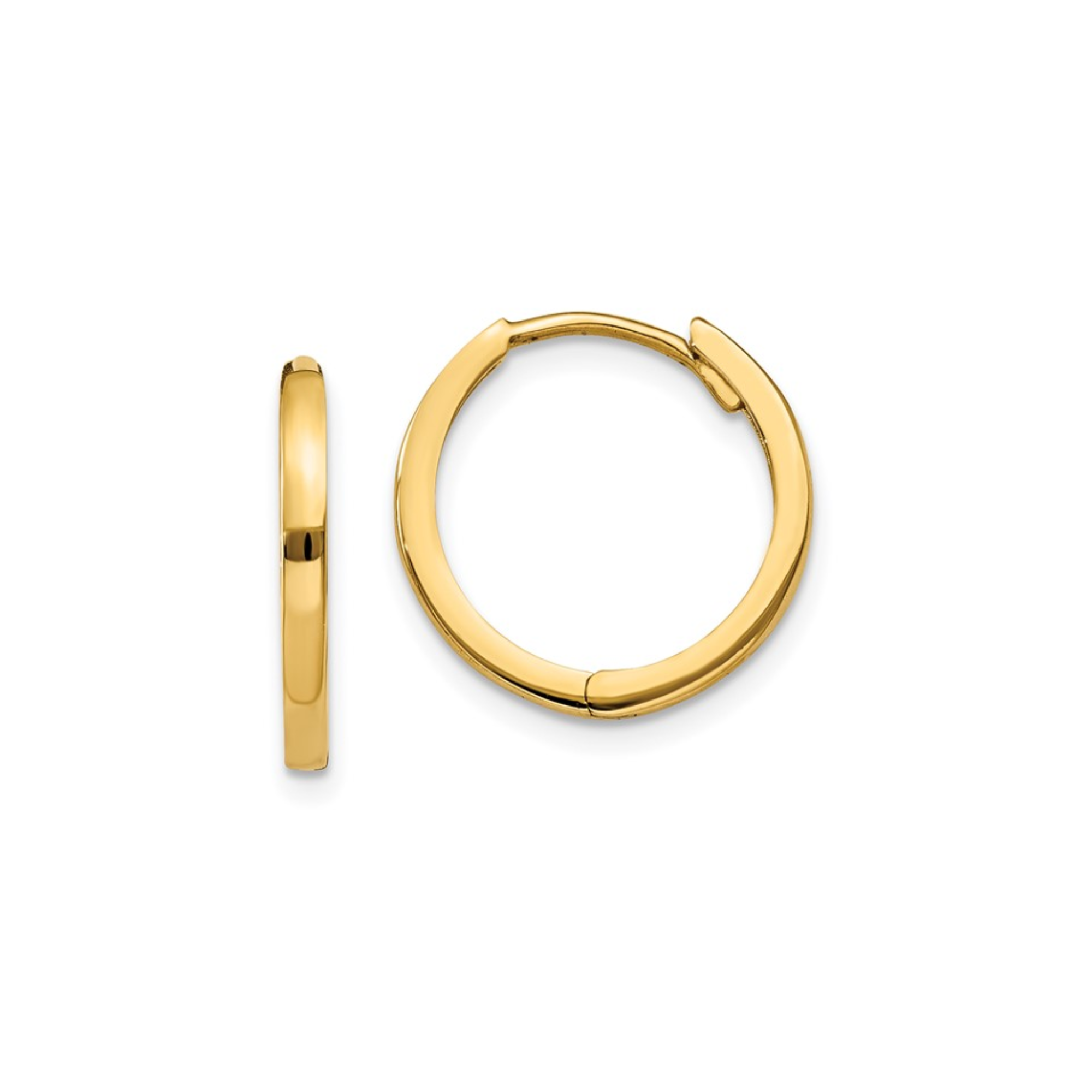 14k Yellow Gold Huggie Earrings