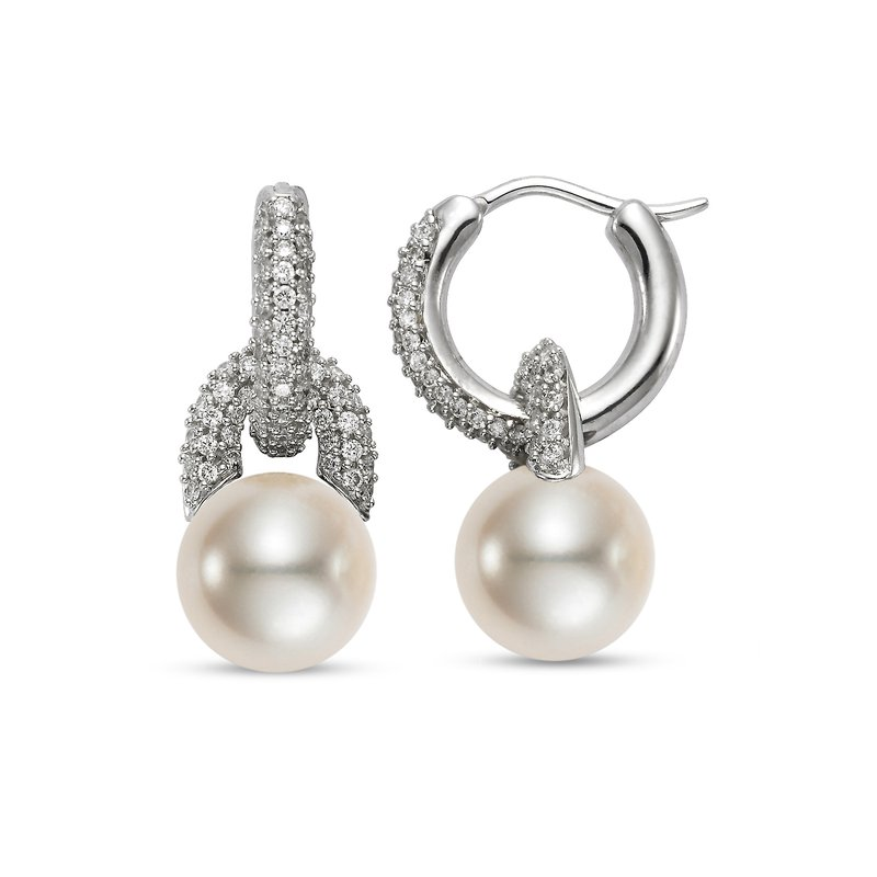 18k White Gold Pearl Earrings